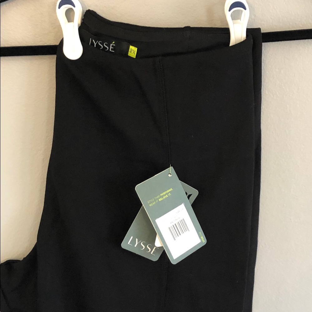 Lysse Black Ponte stretch pants with front seam